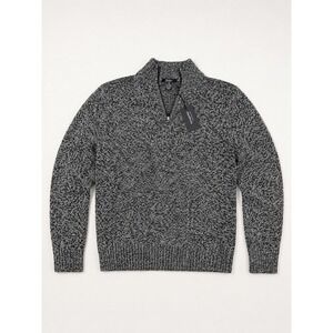 Giorgiolini Mens Wool Cashmere Blend Quarter Zip Sweater Grey Made in Italy L